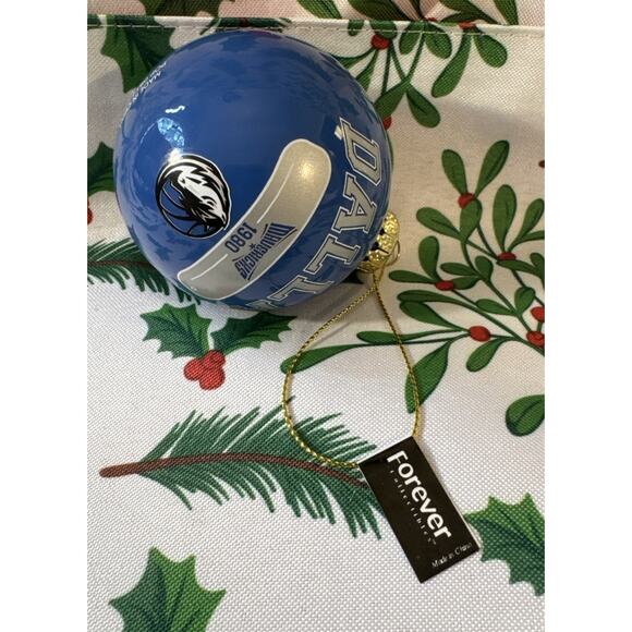 NBA Dallas Mavericks Vintage 1980 Glass Christmas Ball Ornament In Original Box - Picture 9 of 16